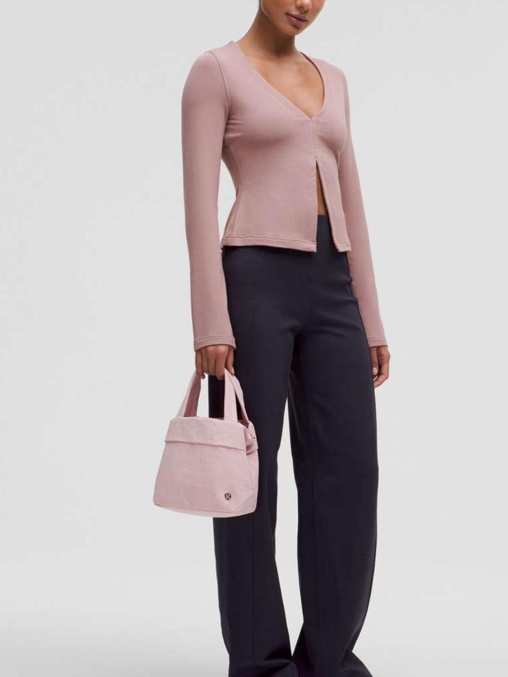 lululemon athletica Dusty Pink Crossbody Tote with Detachable Strap